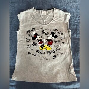 Disney store women’s M sleeveless shirt with velvet detail!‎
